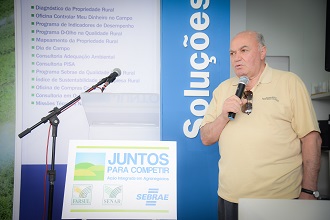 Carlos Sperotto, presidente Sistema FARSUL e do Conselho Deliberativo do SEBRAE/RS, na Expodireto (Foto: Fagner Almeida)