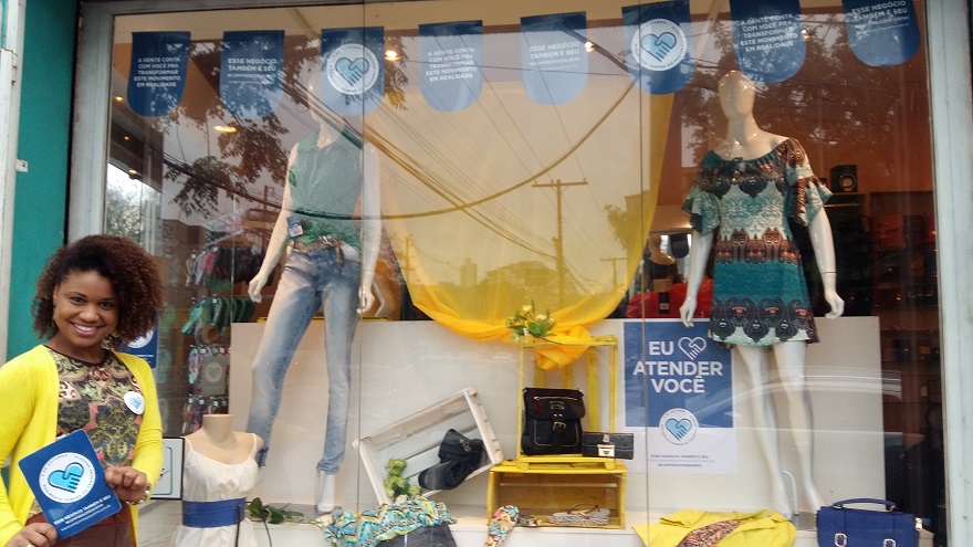 Michelle Brito customizou a loja para o Movimento Compre do Pequeno Negócio (Foto: Divulgação)