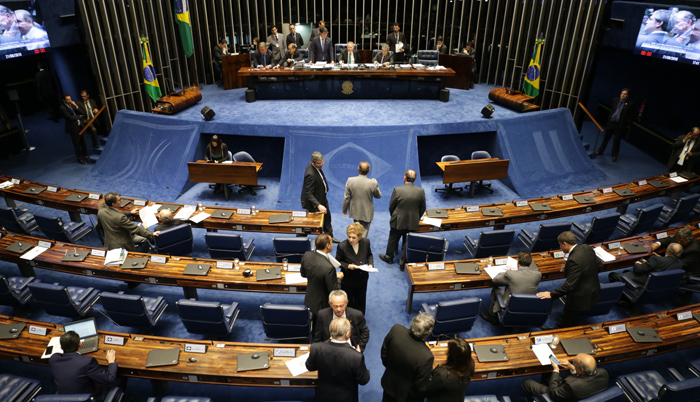 Plenário do Senado antes da votação (Foto: Charles Damasceno)