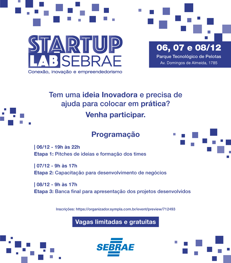 Pelotas recebe Startup Lab Sebrae 2019